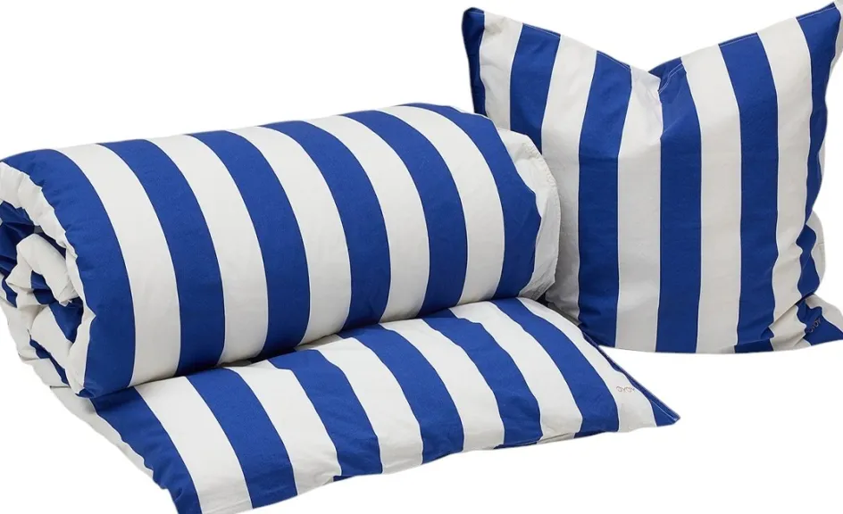 Discount OYOY Shima Sengetøj , Optic Blue