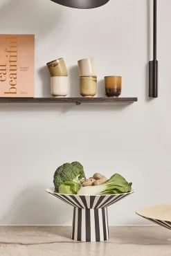 Best OYOY Toppu Centerpiece ?30 cm, Hvid/Sort