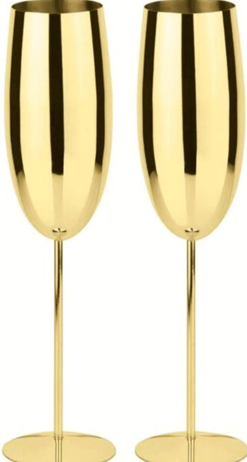 Outlet Paderno Flûte Champagneglas 2 stk. 27 cl, Guld
