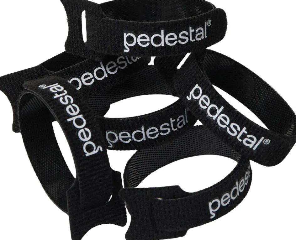 Hot Pedestal Velcro Ties 6 stk. 20 cm, Sort