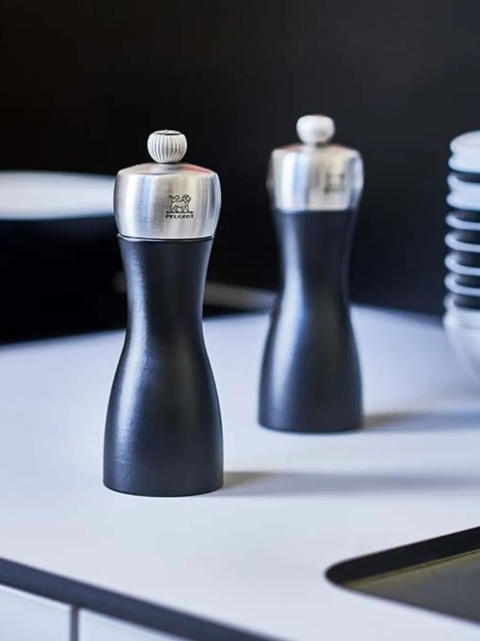 New Peugeot Fidji Salt- og Peberkværnsæt 15 cm, Sort/Stål