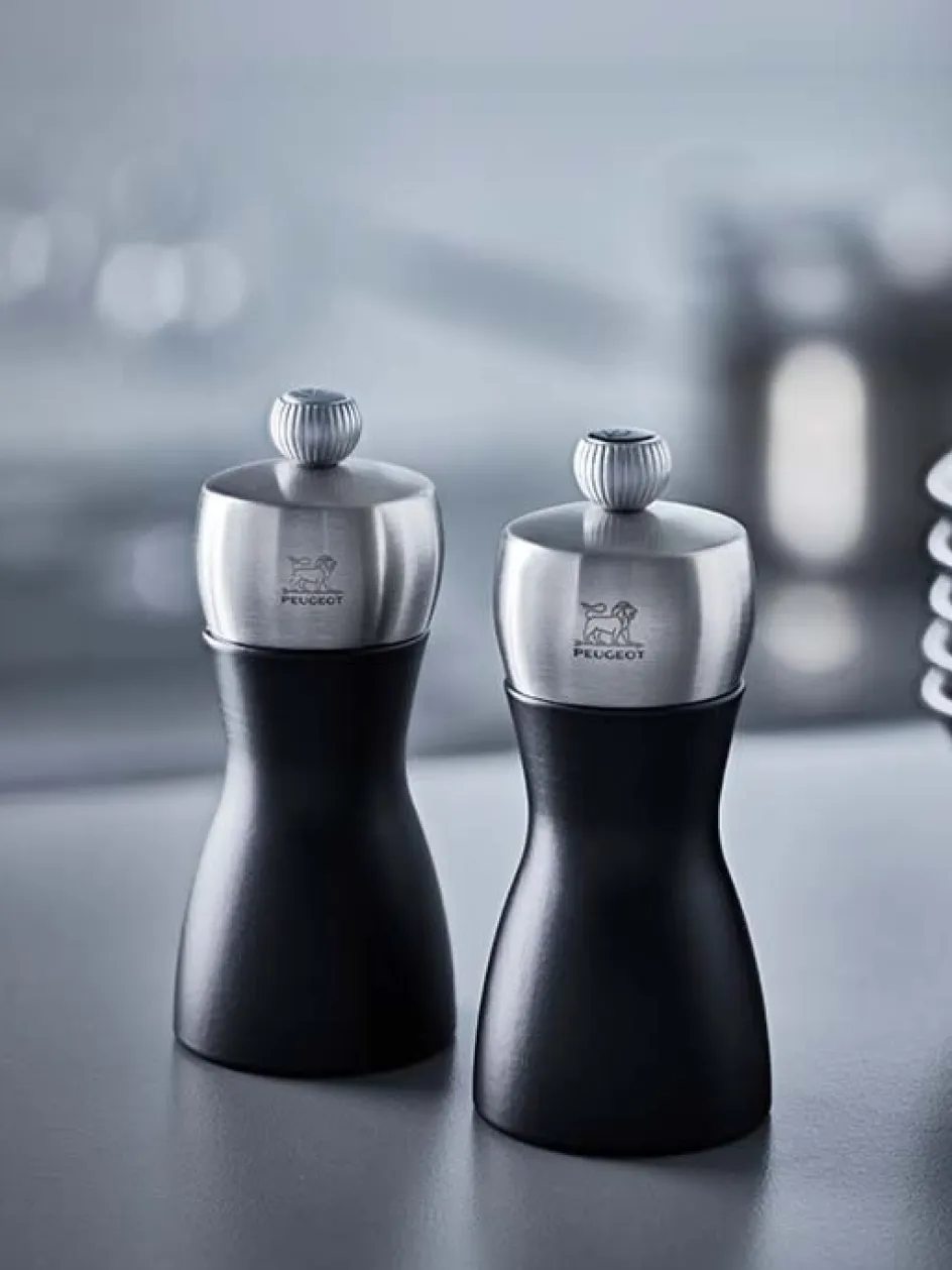 New Peugeot Fidji Salt- og Peberkværnsæt 15 cm, Sort/Stål