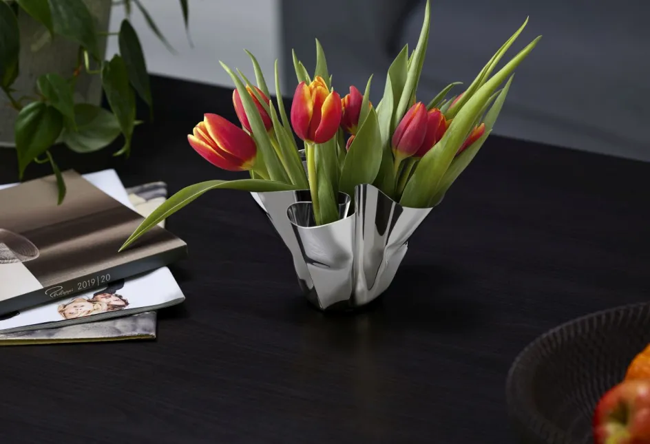 New Philippi MARGEAUX Vase H, Blankt Stål