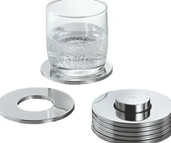 New RINGS Glasbrikker 7 stk. ?9 cm, Blank Glasbrikker