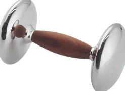 Philippi Stue|Velvære > STUDIO Designer-håndvægt 18 cm, Blankt Stål/Rosentræ