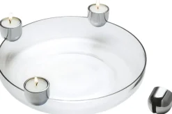 Sale ARENA Skål/Fyrfadsstage Ø30 cm, Klar/Krom Fyrfadsstager
