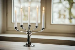 CANDELABRA Lysestage H20 cm, Krom Lysestager