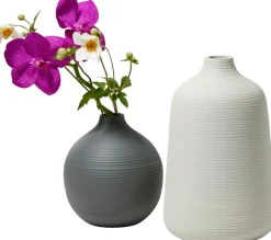 New Philippi LIM Vase H25 cm, Creme/Antracitgrå