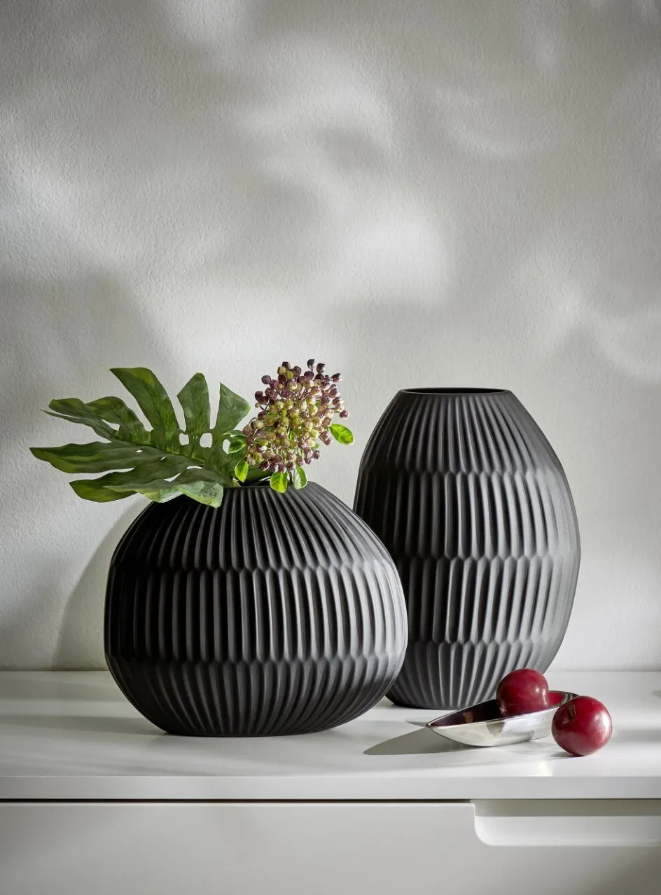 Outlet Philippi NOIR Vase H25 cm, Mat Sort