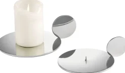 Sale RADIUS Lysholder H6 cm, Blankt Stål Bloklysestager