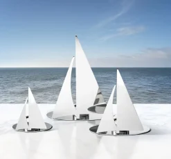 Outlet Philippi REGATTA Fyrfadsstage H, Blankt Stål