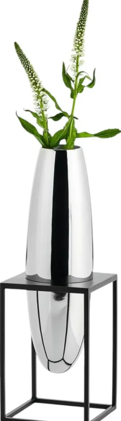 Clearance Philippi SOLERO Vase H, Blankt Stål/Sort