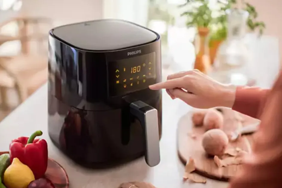 Best Philips 3000 Series Airfryer L 4,1 L, Sort/Sølv