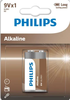 Philips Batterier > Alkaline 9V-batteri