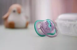 Hot Avent Ultra Air Sutter 6-18 mdr. 2 stk, Lyserød/Blå Børn Sutter Og Tilbehør