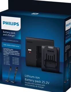 Discount Philips Batteripakke og Oplader Ledningsfri Støvsuger, Sort