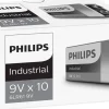 Philips Batterier > Industrial 9V-batteri 10 stk.