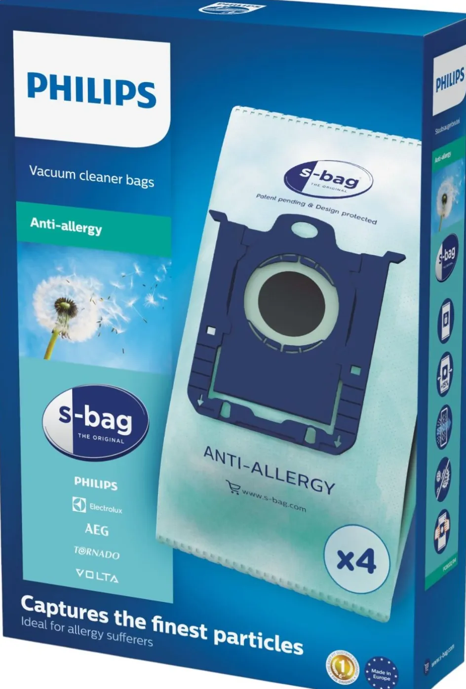 Hot Philips S-bag Anti-Allergy Støvsugerpose 4 stk.
