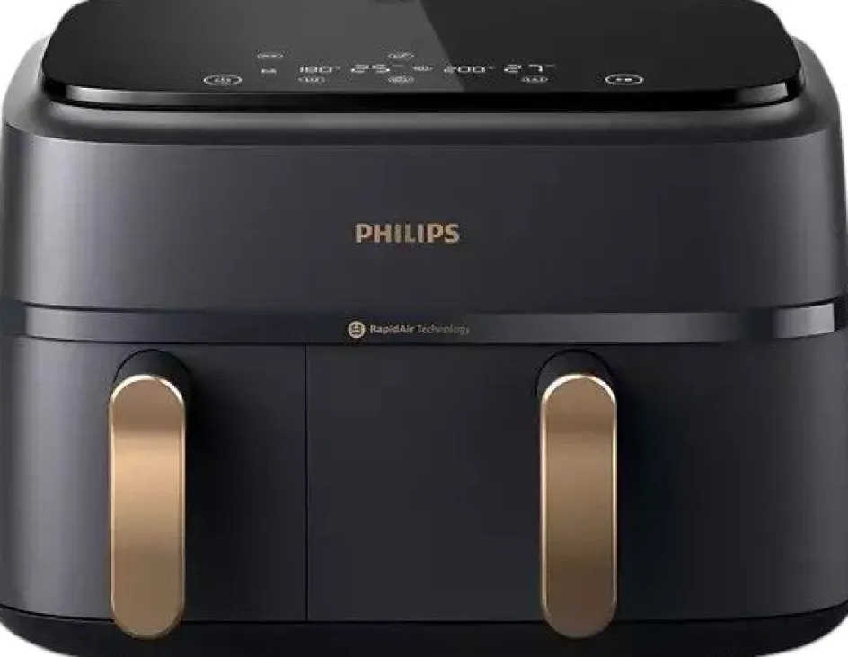 Hot Philips Series 3000 Airfryer m. To Kurve 9 L, Koksgrå