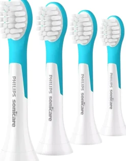 Philips Tandbørstehoveder > Sonicare For Kids Tandbørstehoved 4 stk, Hvid/Aqua