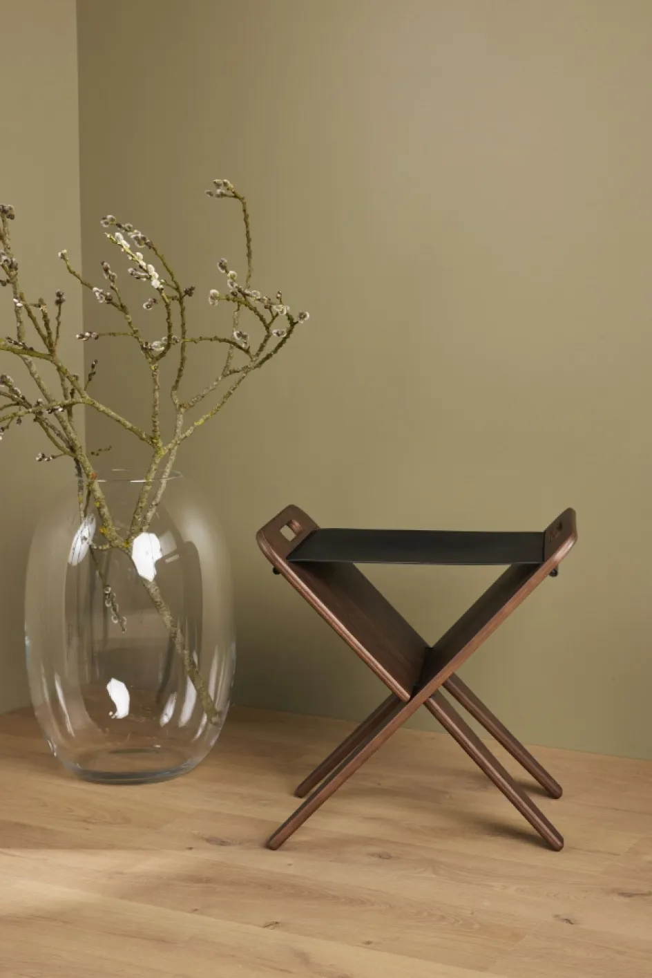 Outlet Piet Hein Klaburet H63 cm, Valnød/ Sort