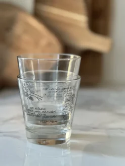 Piet Hein Vandglas m. Gruk Husk at elske/Af mad på fad 2 stk. 25 cl