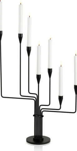 Outlet Piet Hein Lysestage Karlsvognen H63 cm, Sort