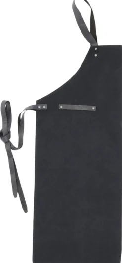 Best Forklæde 88x70 cm, Sort Kanvas/Læder Uderum|Køkkentekstiler