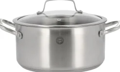 Pillivuyt Gourmet Gryder Og Kasseroller > Roya Gryde m. Glaslåg 24 cm/5,2 L, Rustfrit Stål
