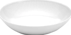 Plissé Dyb Salat/Pastatallerken , Hvid Pastatallerkener|Dybe Tallerkener