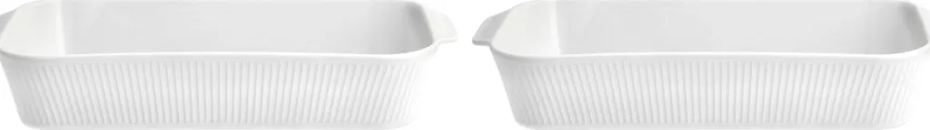 Pillivuyt Spisestue|Fade > Plissé Fad 2 stk. 35x19 cm, Hvid