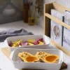 Outlet Plissé Fad 2 stk, Hvid Spisestue|Fade