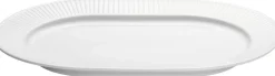 Sale Plissé Ovalt Serveringsfad 36 cm, Hvid Spisestue|Fade