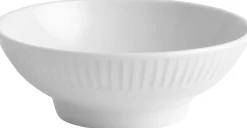 Plissé Skål på Fod Ø12 cm, Hvid Skåle|Spisestue