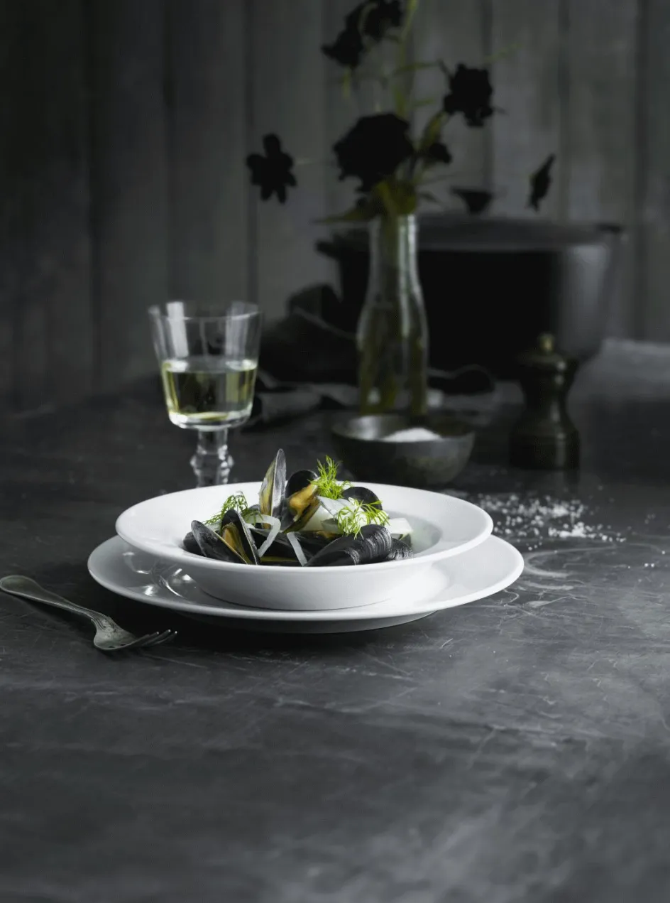 Hot Pillivuyt Sancerre Dyb Tallerken , Hvid