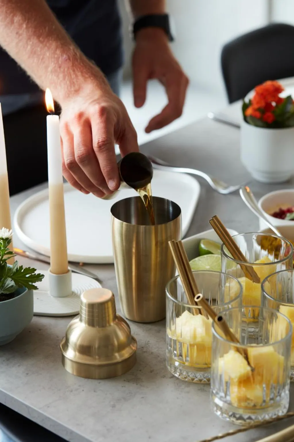 Point Virgule Barudstyr > Jigger 20/50 ml, Rustfrit Stål/Guld