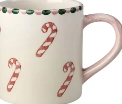 Best RICE Christmas Hand-Painted Krus 42 cl, Candy Canes