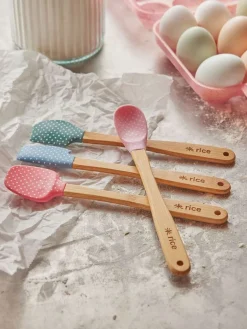 Clearance RICE Dejskraber- og Ske 4 Dele 21 cm, Pink/Blå/Grøn/Fuchsia