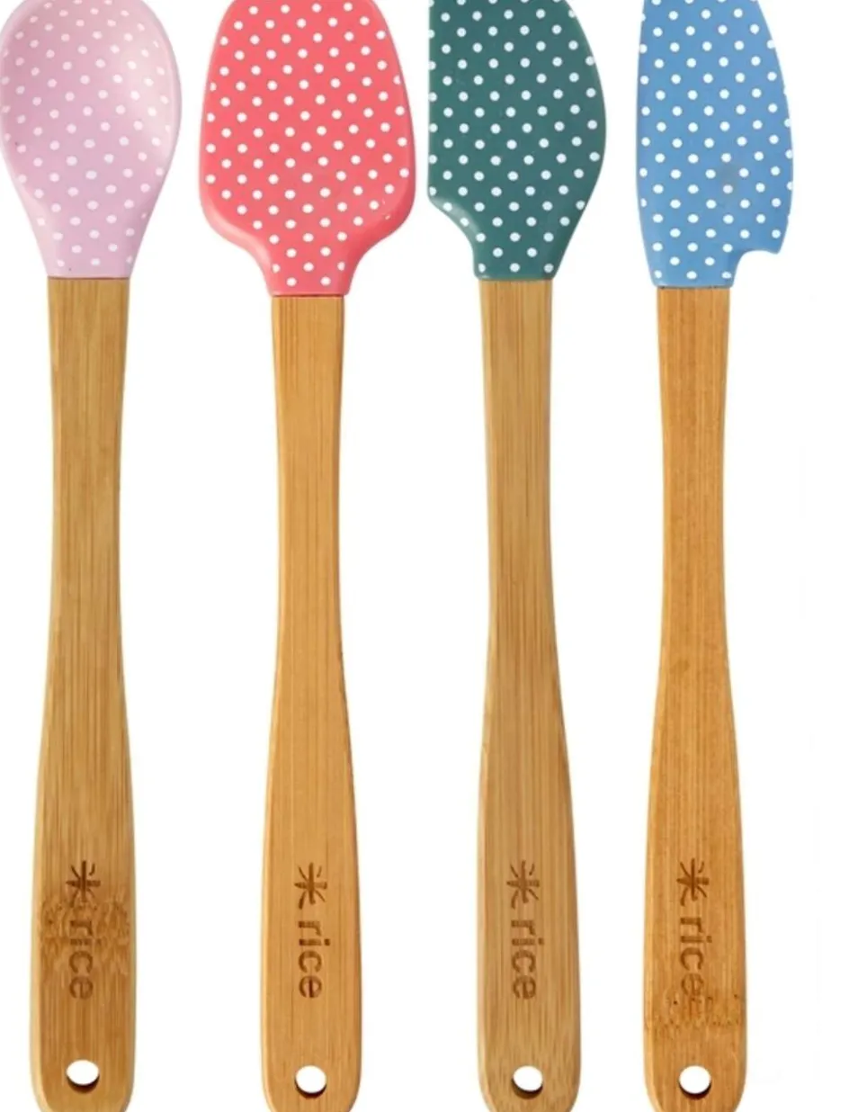 Clearance RICE Dejskraber- og Ske 4 Dele 21 cm, Pink/Blå/Grøn/Fuchsia