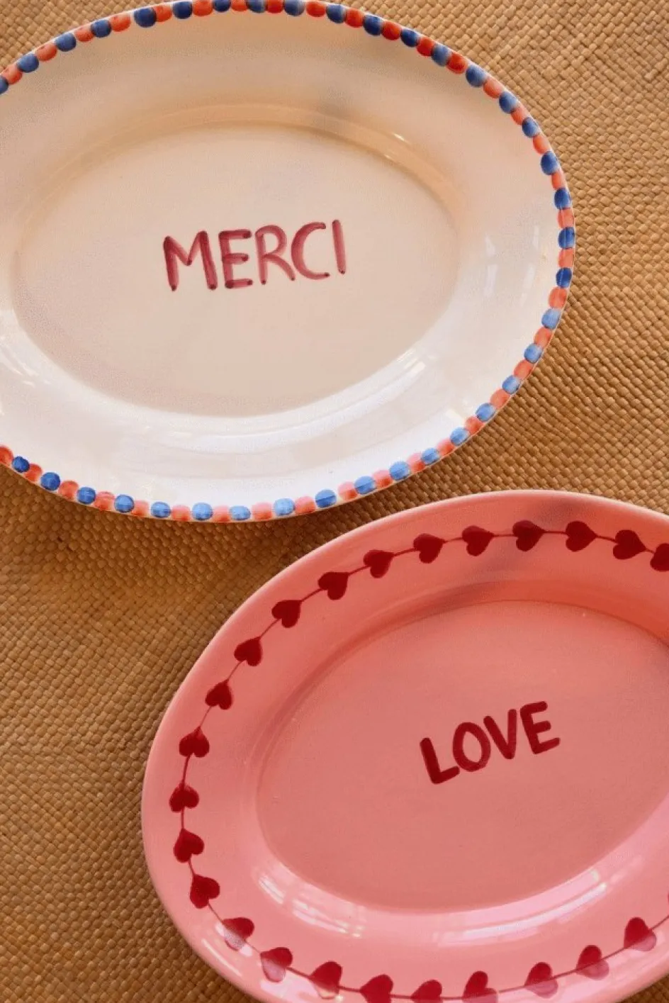 Best RICE Hand-Painted Serveringsfad , Love
