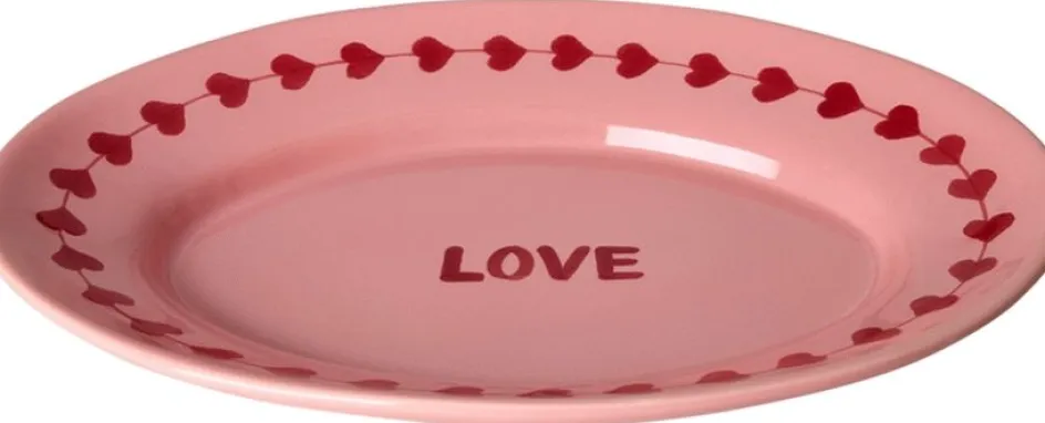 Best RICE Hand-Painted Serveringsfad , Love