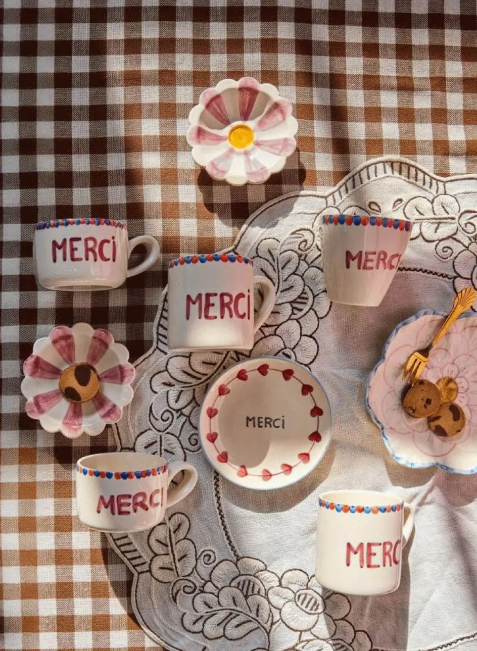 Clearance RICE Hand-Painted Tallerken 15 cm, Merci