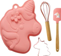 Online Bagesæt 4 Dele, Unicorn Love/Coral Børn Køkken- Og Rolleleg