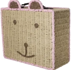 Sale RICE KIDS Kuffert 18x34 cm, Bjørn/Pink