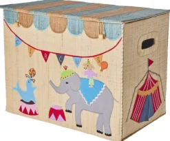 Børn RICE KIDS Opbevaring Til Børneværelset|Børneværelse > Opbevaringskasse 47x28 cm, Cirkus/Natur