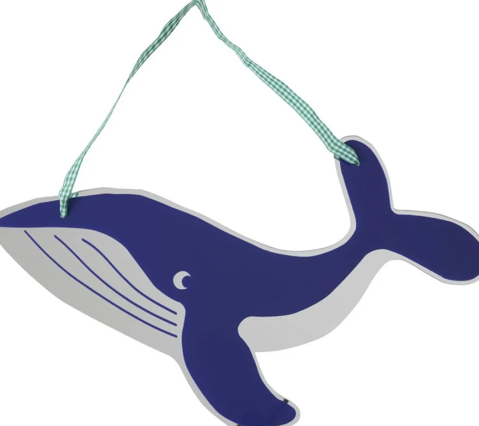 Hot RICE KIDS Spejl 35 cm, Whale/Blå
