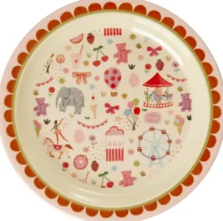 Best RICE KIDS Tallerken 22 cm, Fun Fair/Pink