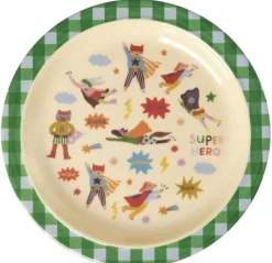Online RICE KIDS Tallerken 22 cm, Hero/Grøn