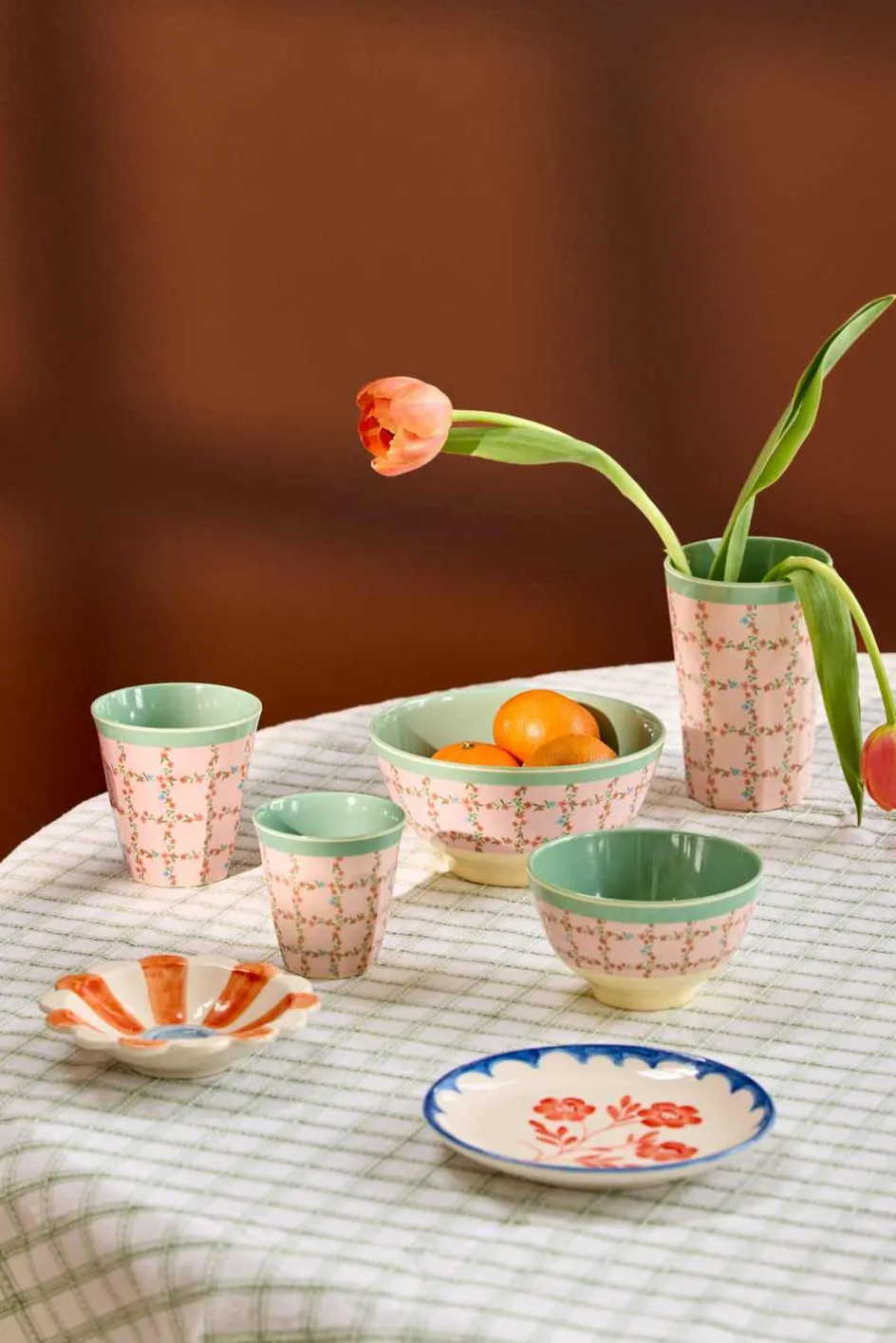 Online RICE Kop , Checkered Stencil