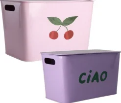 New RICE Opbevaringsboks 2 stk, Rosa/Lilla